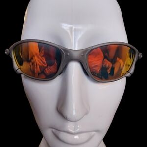 Oakley Juliet Sunglasses Gray Frame and Orange Lenses